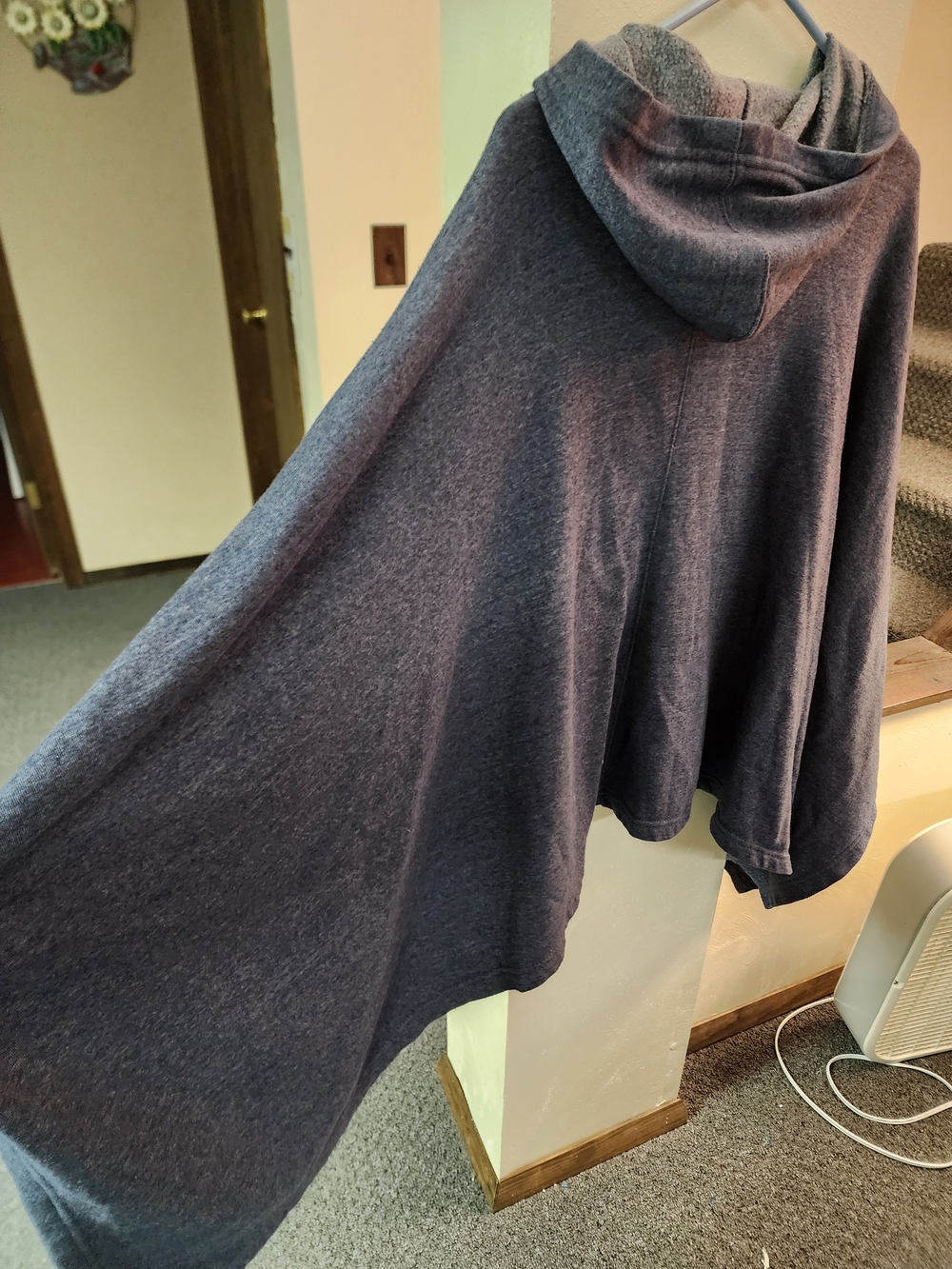 MV Sport Women's Hooded Cape Sweater - Heather Charcoal